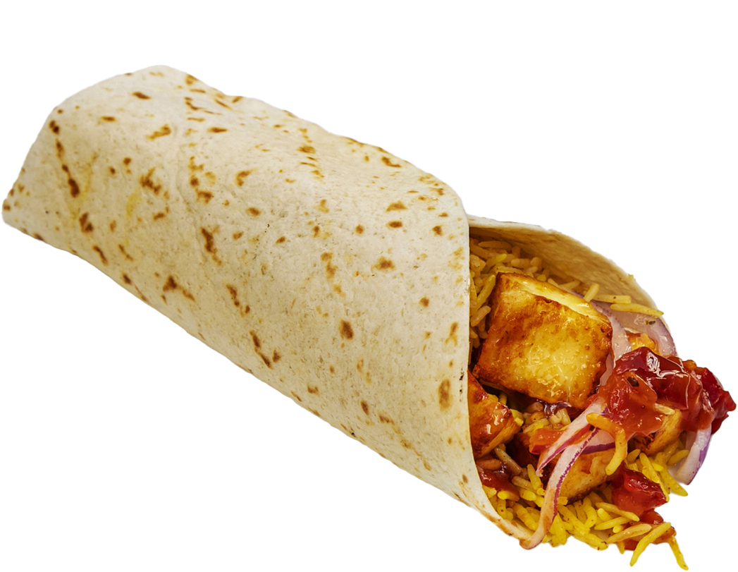 Paneer Vegetarian grilled peri peri burrito